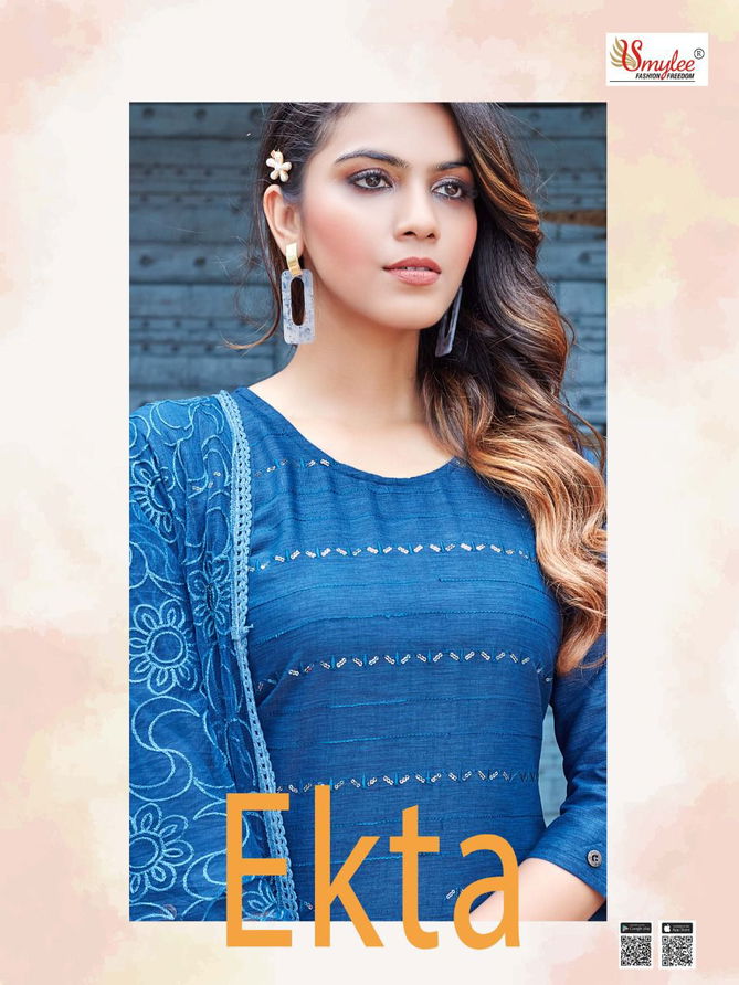 Smylee Ekta Fancy Ethnic Wear Heavy Rayon Ready Made Collection